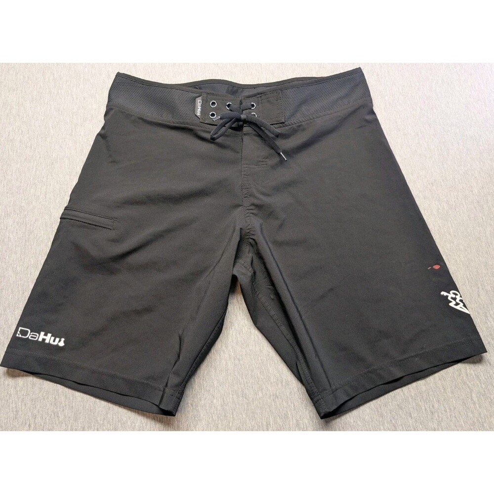 Dahui Hybrid Collection Board Shorts Mens 32 Black 9” Beach Surf Hybrid Pockets